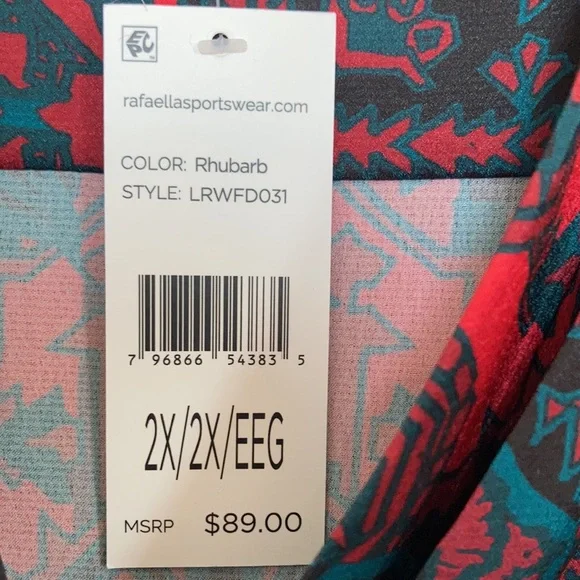 Ella abstract floral printed top office blouse retro vibe 2X - Picture 14 of 17